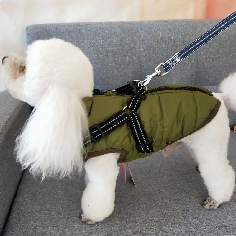 Waterproof Winter Dog Coat with Built-In Harness – Warm & Stylish for All Breeds