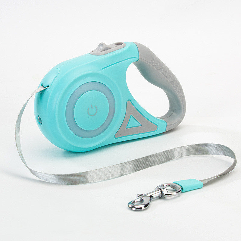 GlowSafe Retractable Dog Leash with Collar Set