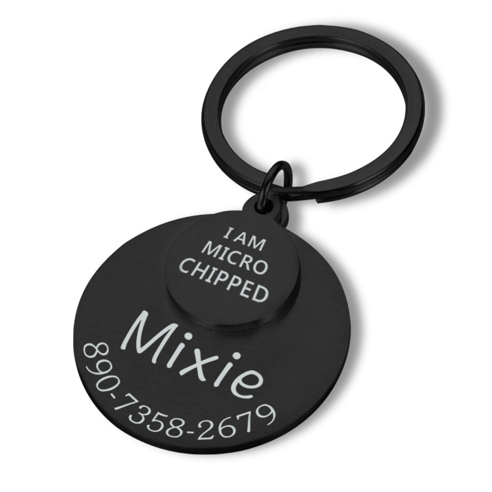 Personalized Pet ID Tag & Keychain - Engraved Collar Accessory for Dogs and Cats - Pets Personalized