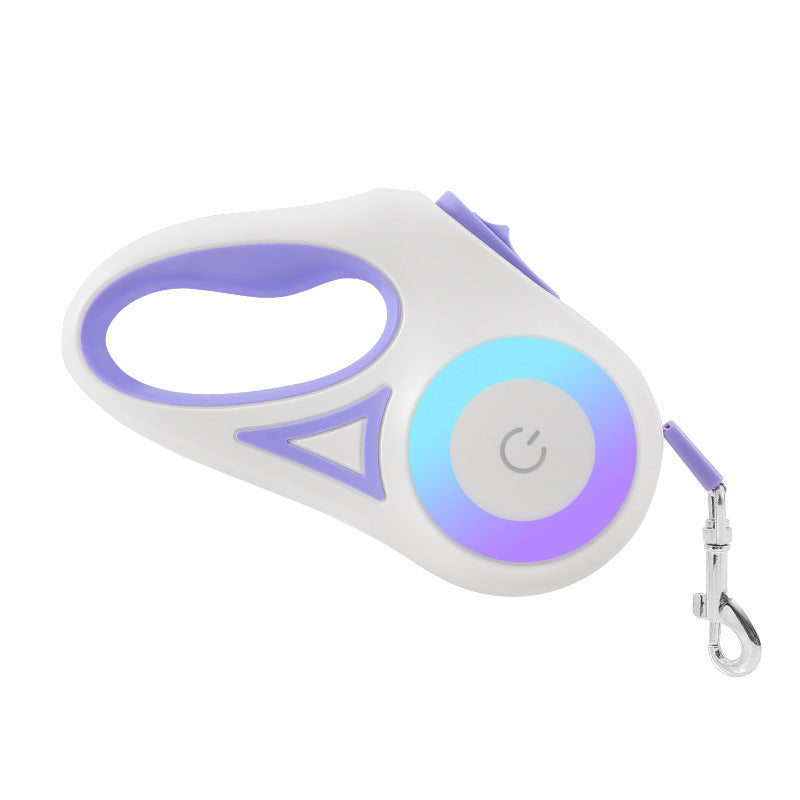 GlowSafe Retractable Dog Leash with Collar Set