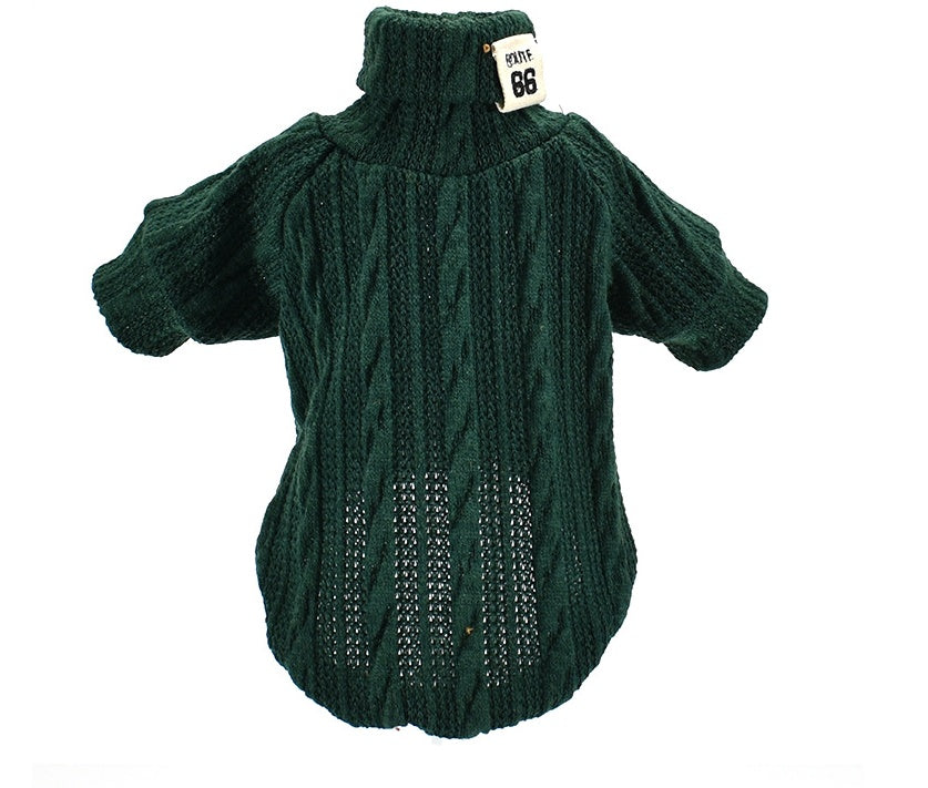 Cozy Turtleneck Dog Sweater – Warm Cotton Knit for Small to Medium Breeds