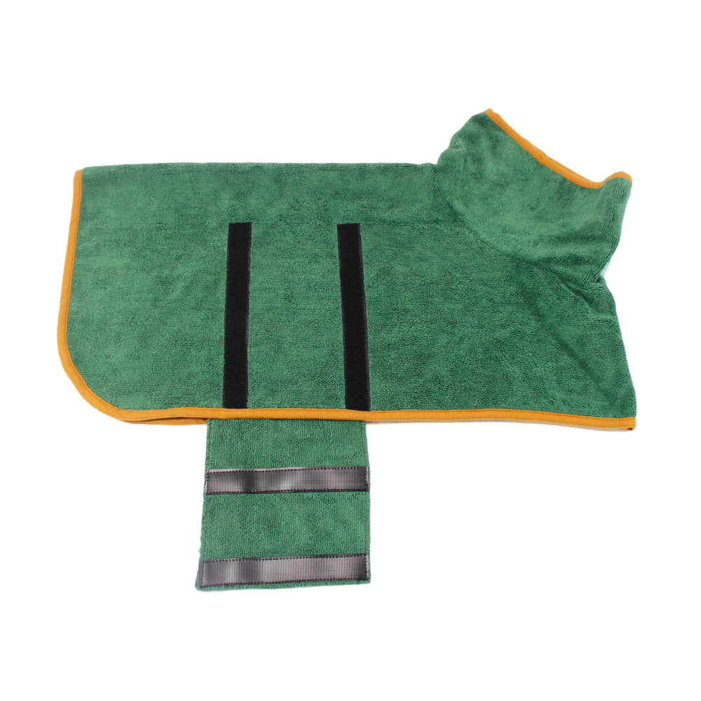 Super Absorbent Dog Bathrobe – Quick-Dry Microfiber with Adjustable Fit