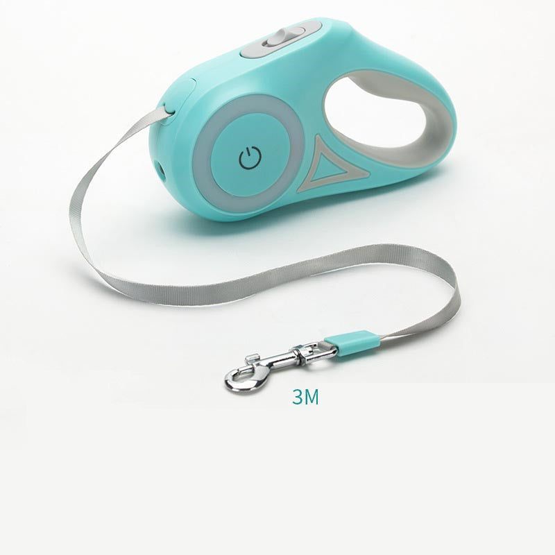 GlowSafe Retractable Dog Leash with Collar Set