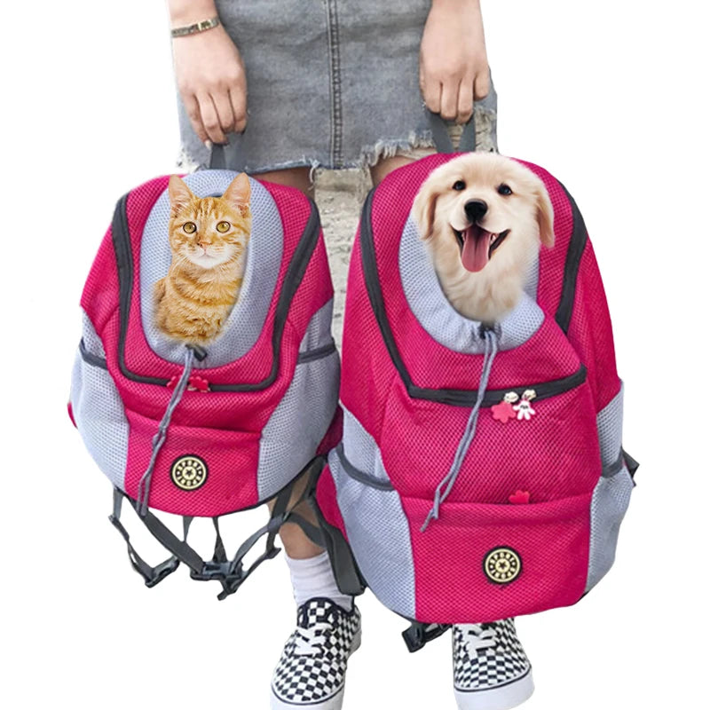 Pet Carrier Travel Backpack with Mesh for Cats and Dogs - Pets Personalized