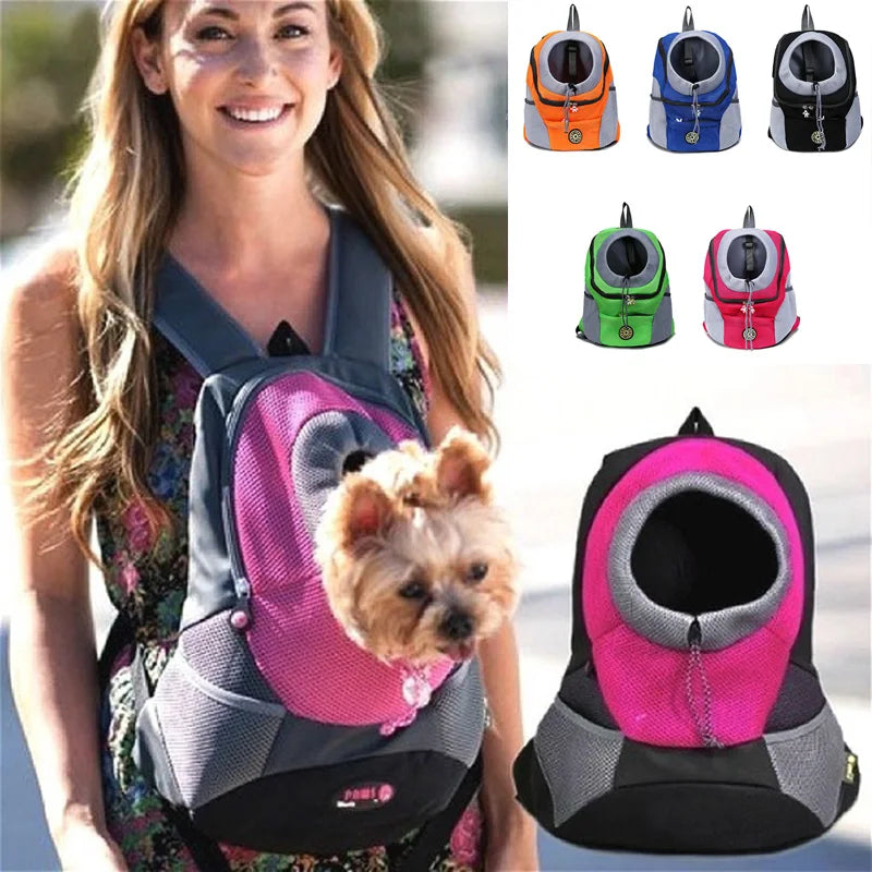 Pet Carrier Travel Backpack with Mesh for Cats and Dogs - Pets Personalized