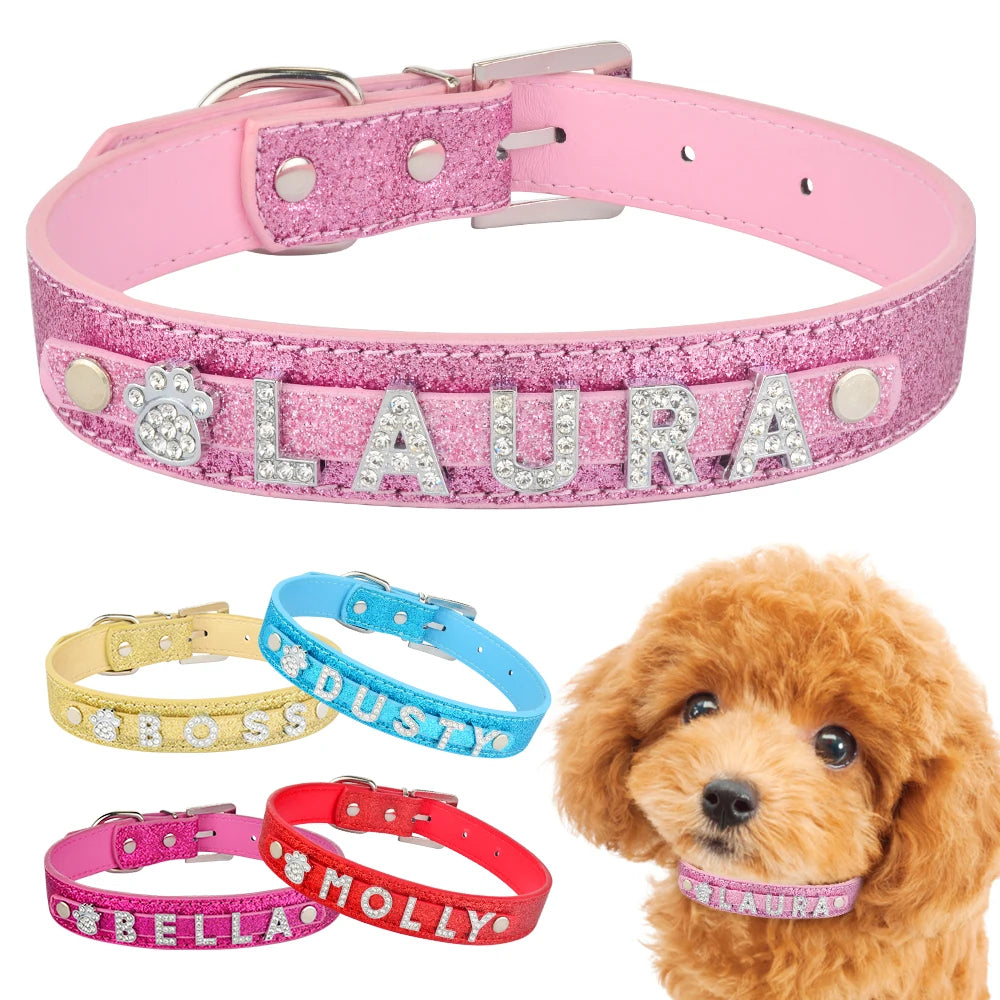 Rhinestone Personalized Dog Collar Bling - Pets Personalized