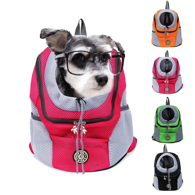 Pet Carrier Travel Backpack with Mesh for Cats and Dogs - Pets Personalized