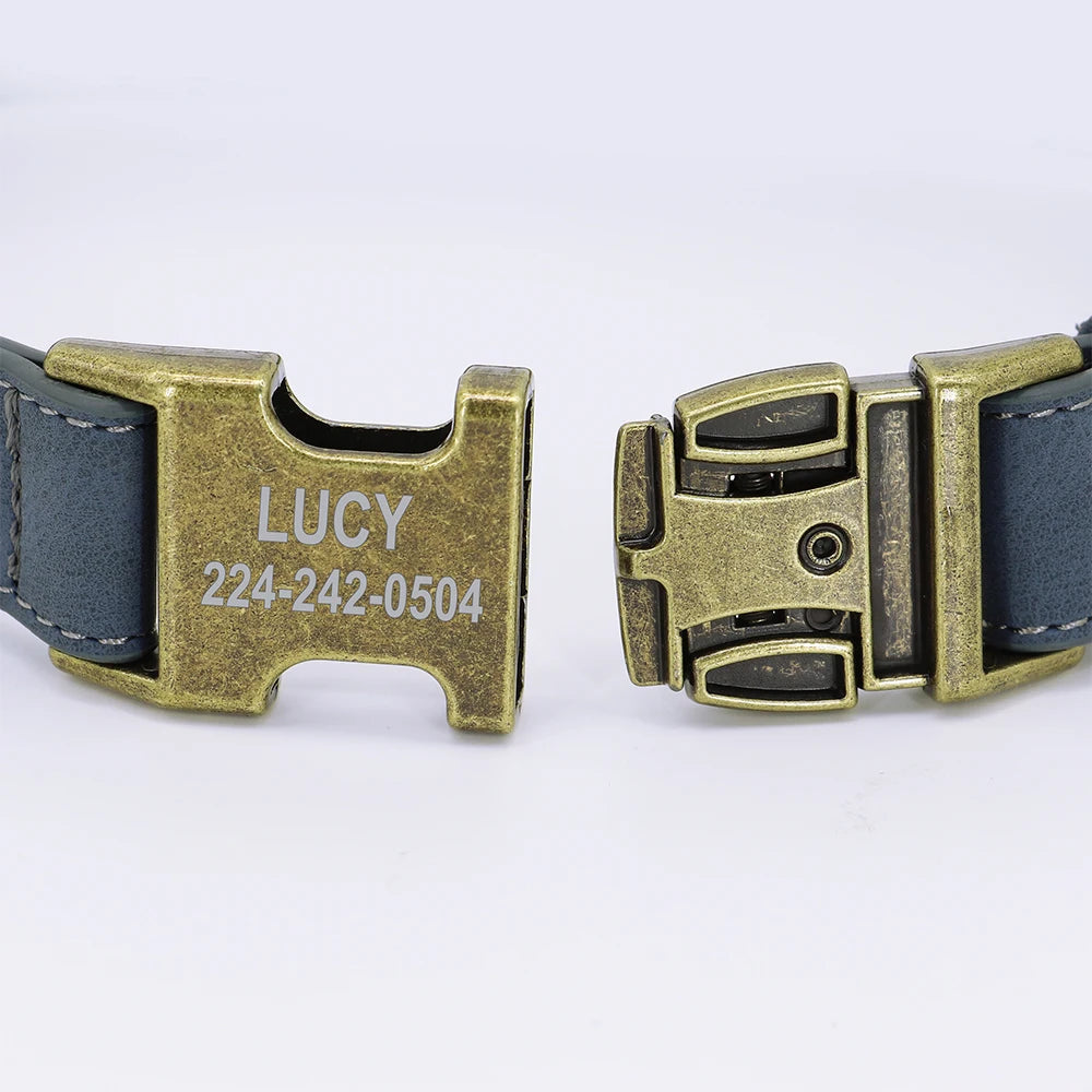 Personalized Anti-Lost Dog Collar with Engraved Tag - Pets Personalized