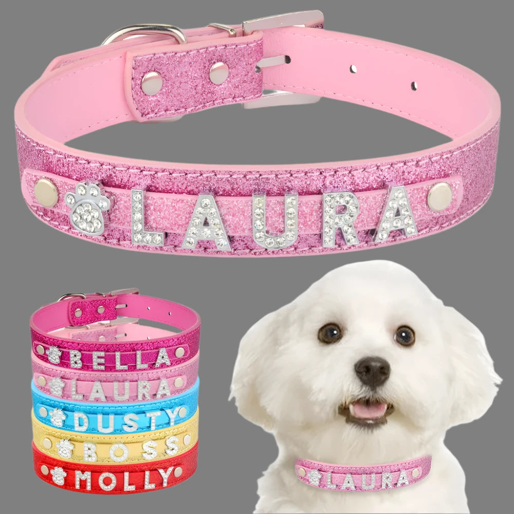 Rhinestone Personalized Dog Collar Bling - Pets Personalized