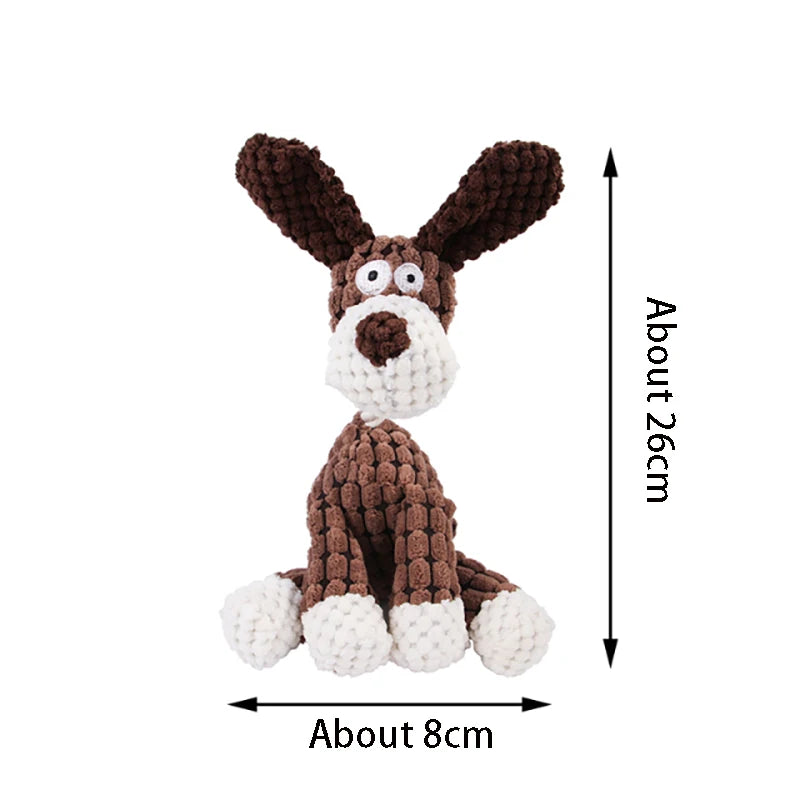 Plush Animal Chew Toy with Squeaker for Dogs - Pets Personalized