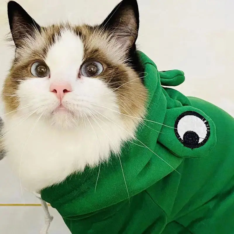 Adorable Frog Hoodie Costume for Pets – Warm, Fun, and Cozy - Pets Personalized