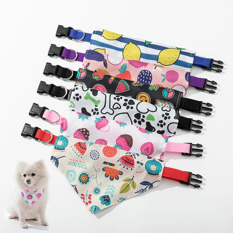 Adjustable Dog Bandanas with Collar - Pets Personalized