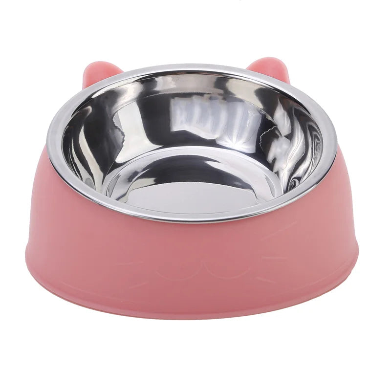 Tilted Raised Cat & Dog Bowl for Easy Eating - Pets Personalized