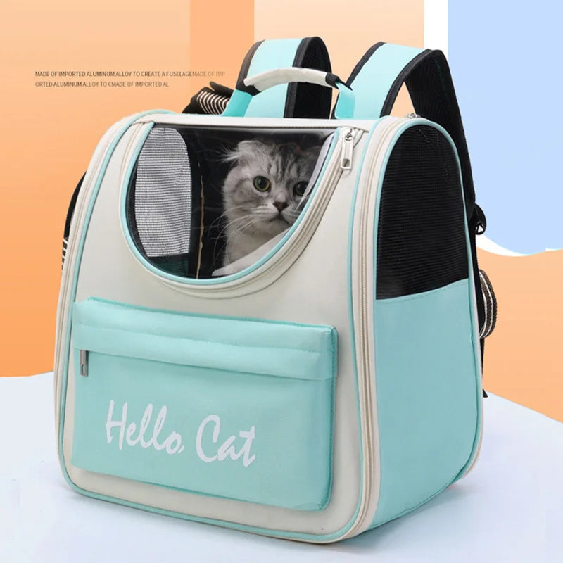 Breathable Cat and Small Dog Travel Backpack - Pets Personalized