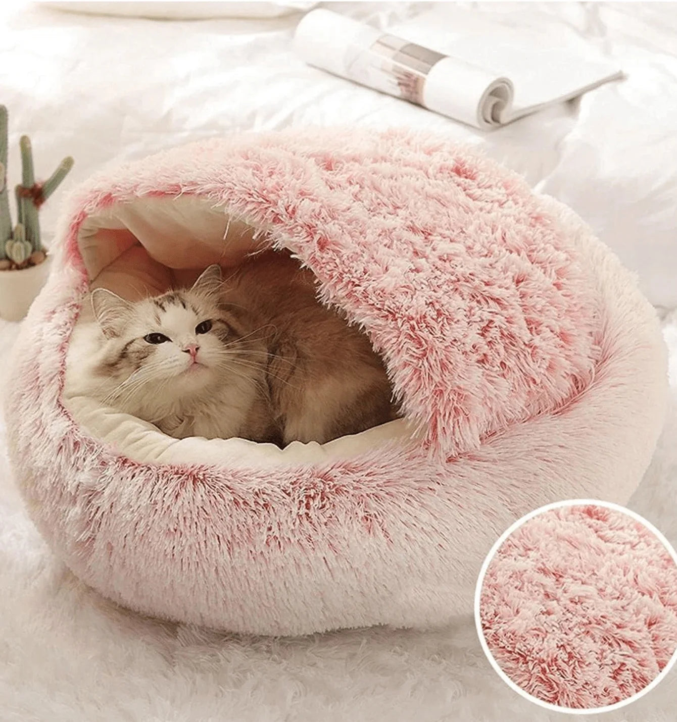 Soft Plush Pet Bed with Cover - Pets Personalized