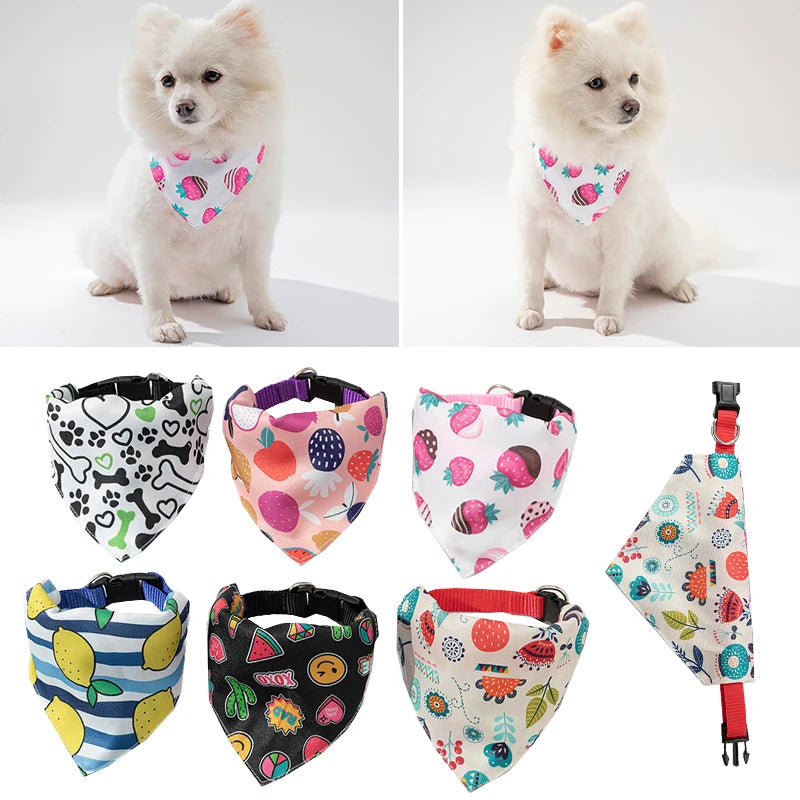 Adjustable Dog Bandanas with Collar - Pets Personalized