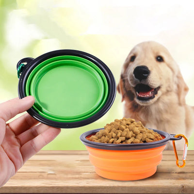 Portable Folding Pet Bowl for Dogs and Cats - Pets Personalized