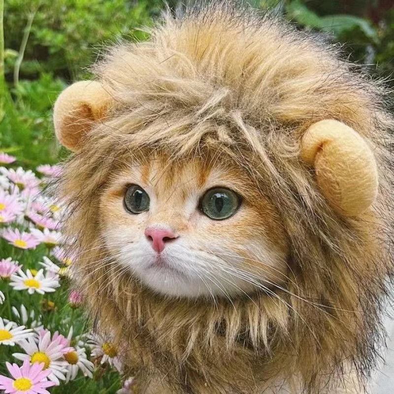 Lion Mane Pet Costume Headgear - Pets Personalized