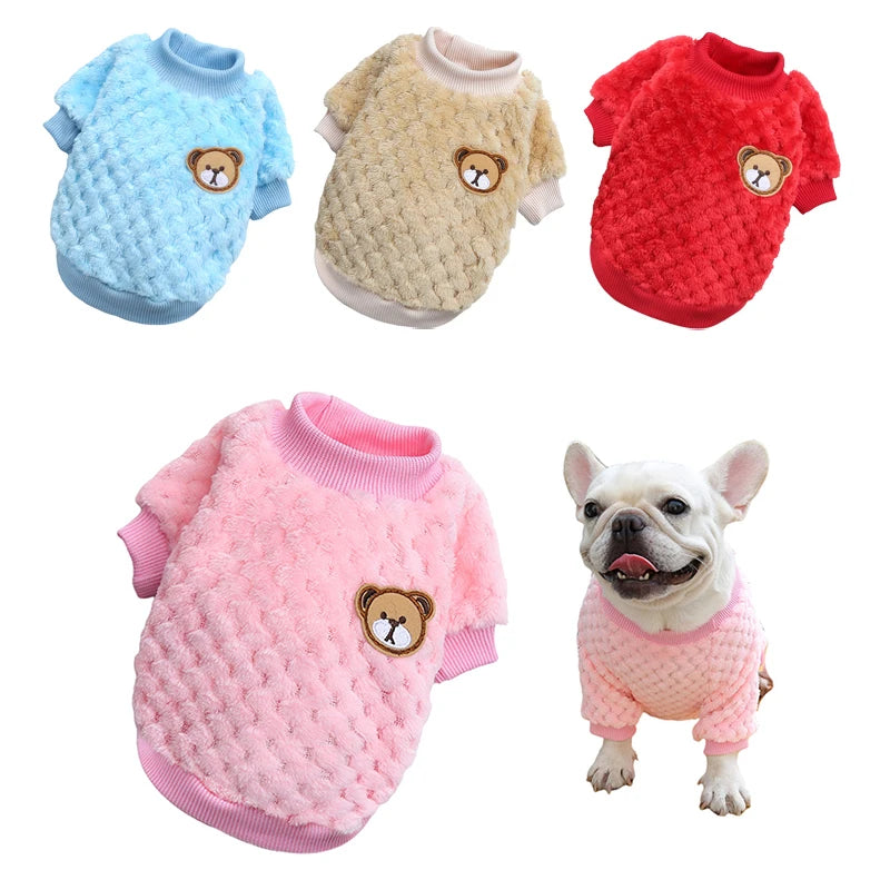 Warm Fleece Pet Pullover for Small Dogs & Cats - Pets Personalized