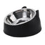 Tilted Raised Cat & Dog Bowl for Easy Eating - Pets Personalized