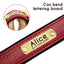 Custom Leather Dog Collar with Engraved Name Tag - Pets Personalized