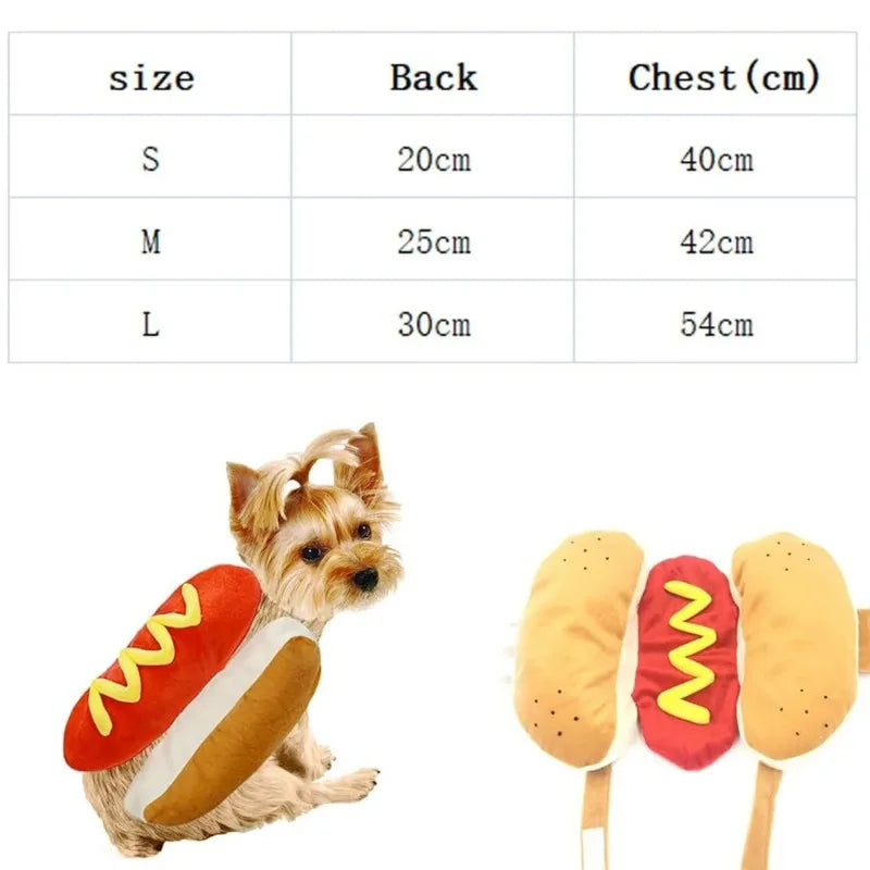 Funny Hot Dog Halloween Costume for Dogs - Pets Personalized