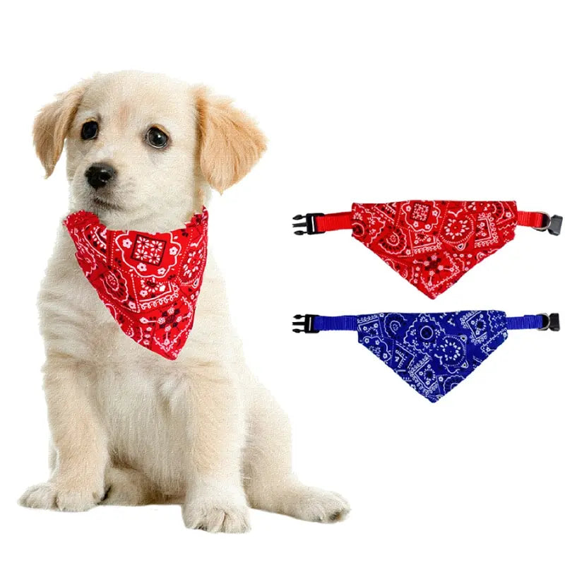 Adjustable Pet Bandana Collar - Triangle Neckerchief - Pets Personalized