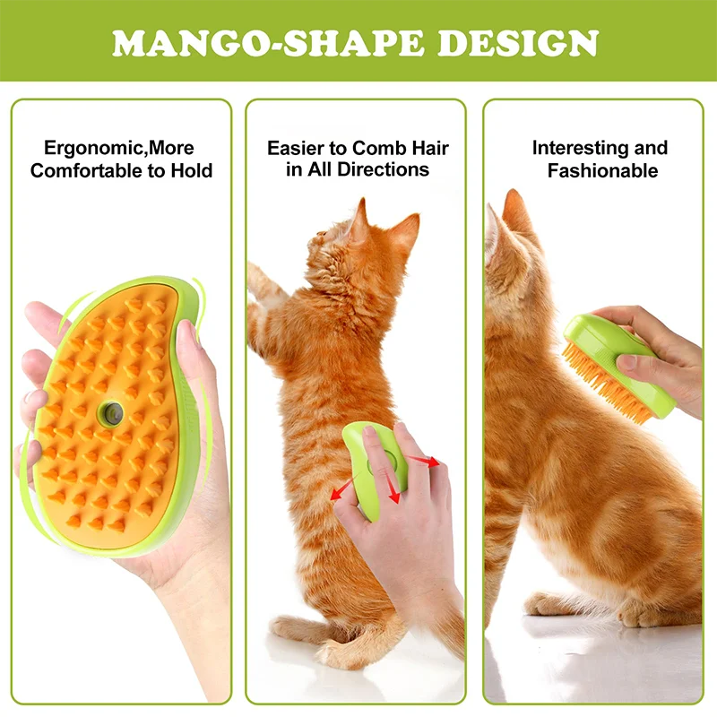 Pet Hair Removal Massage Comb with Spray Function - Pets Personalized