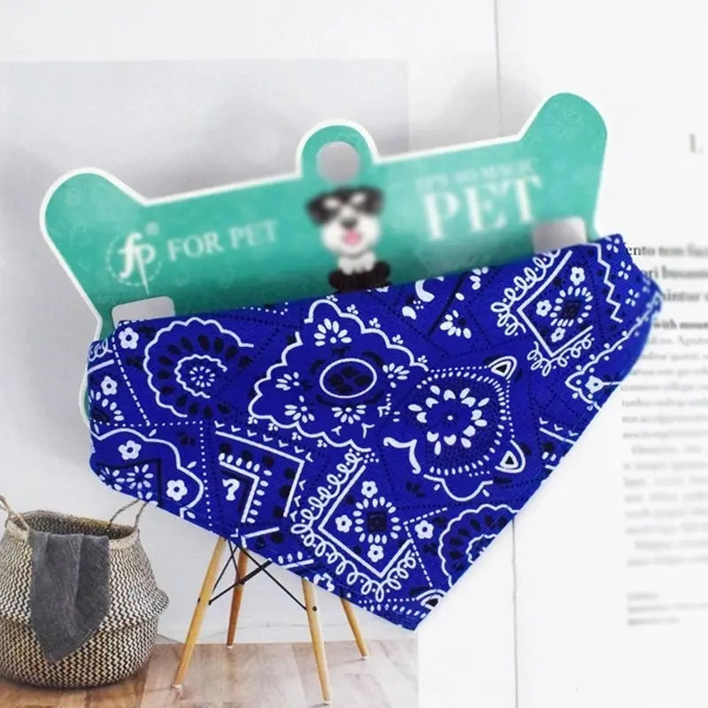 Adjustable Pet Bandana Collar - Triangle Neckerchief - Pets Personalized