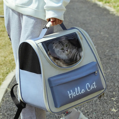 Breathable Cat and Small Dog Travel Backpack - Pets Personalized