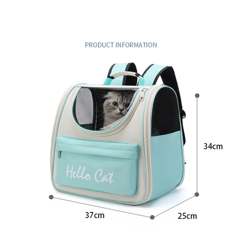 Breathable Cat and Small Dog Travel Backpack - Pets Personalized