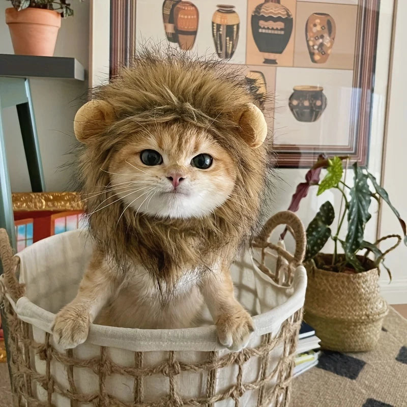 Lion Mane Pet Costume Headgear - Pets Personalized