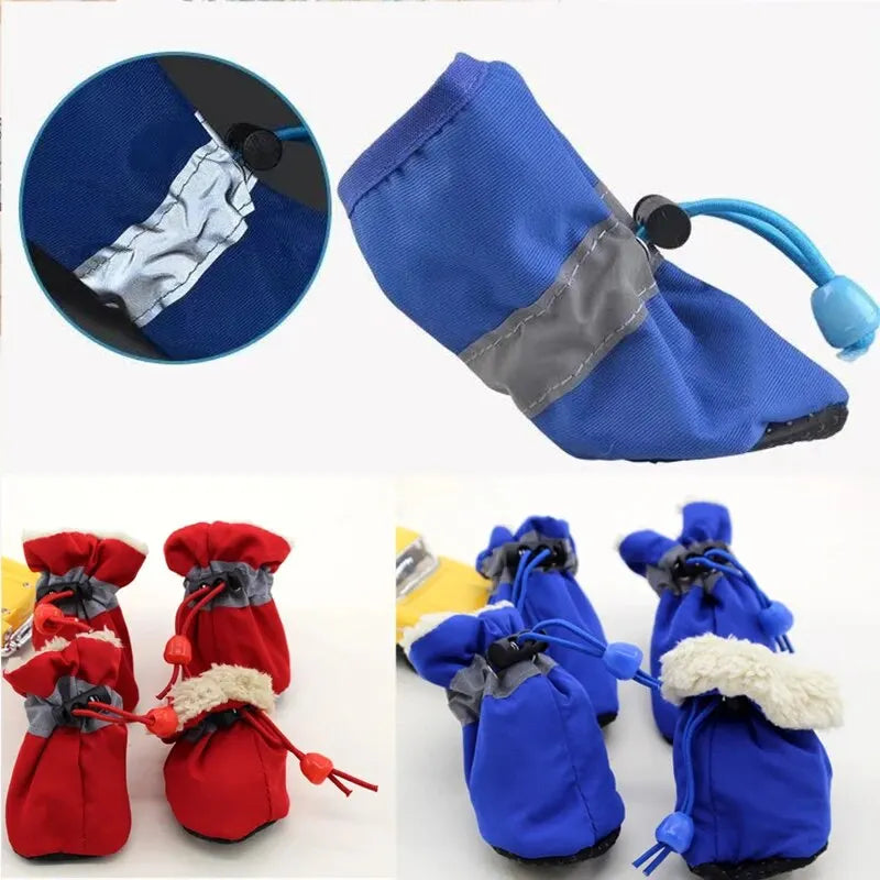 Waterproof Anti-Skid Dog Snow Boots Set - Pets Personalized