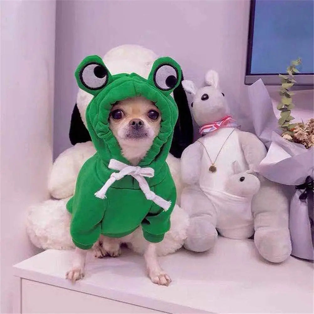 Adorable Frog Hoodie Costume for Pets – Warm, Fun, and Cozy - Pets Personalized