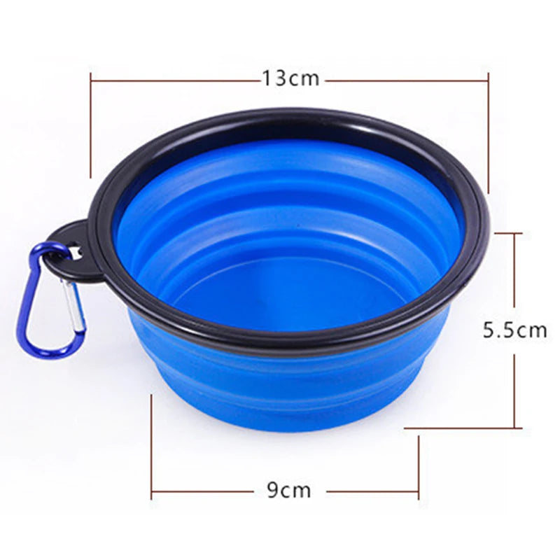 Portable Folding Pet Bowl for Dogs and Cats - Pets Personalized