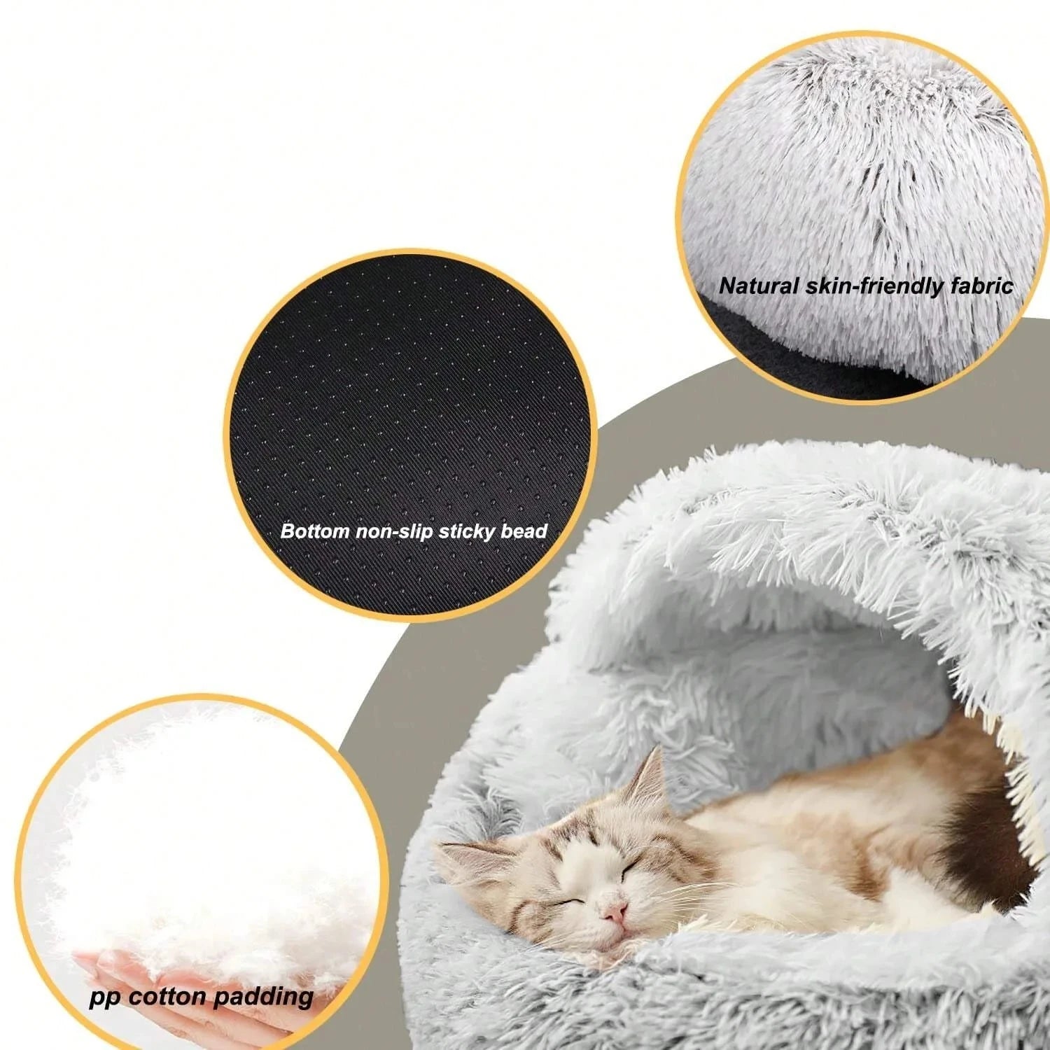 Soft Plush Pet Bed with Cover - Pets Personalized