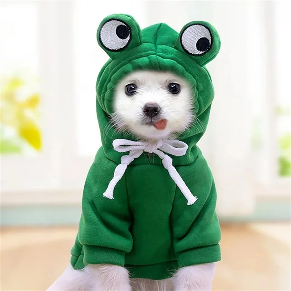 Adorable Frog Hoodie Costume for Pets – Warm, Fun, and Cozy - Pets Personalized