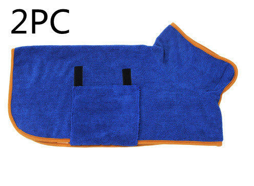 Super Absorbent Dog Bathrobe – Quick-Dry Microfiber with Adjustable Fit