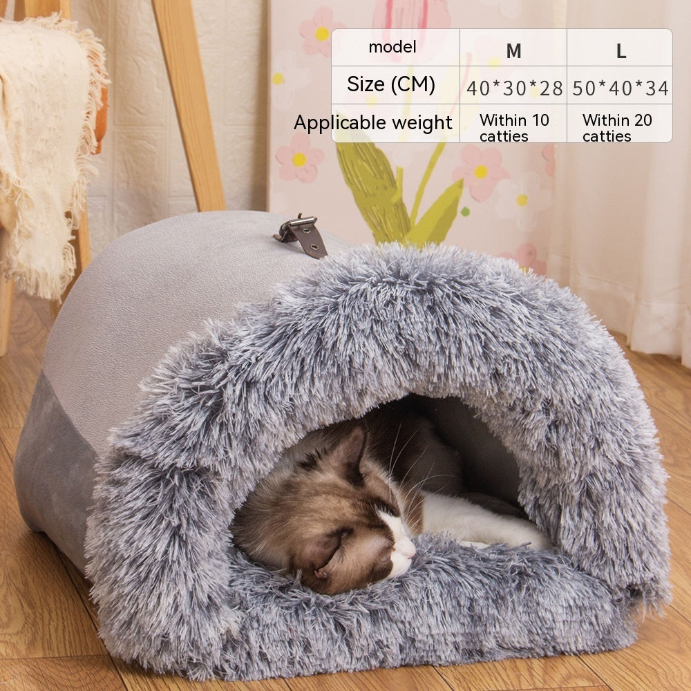 Cozy Fluffy Pet Nest Bed